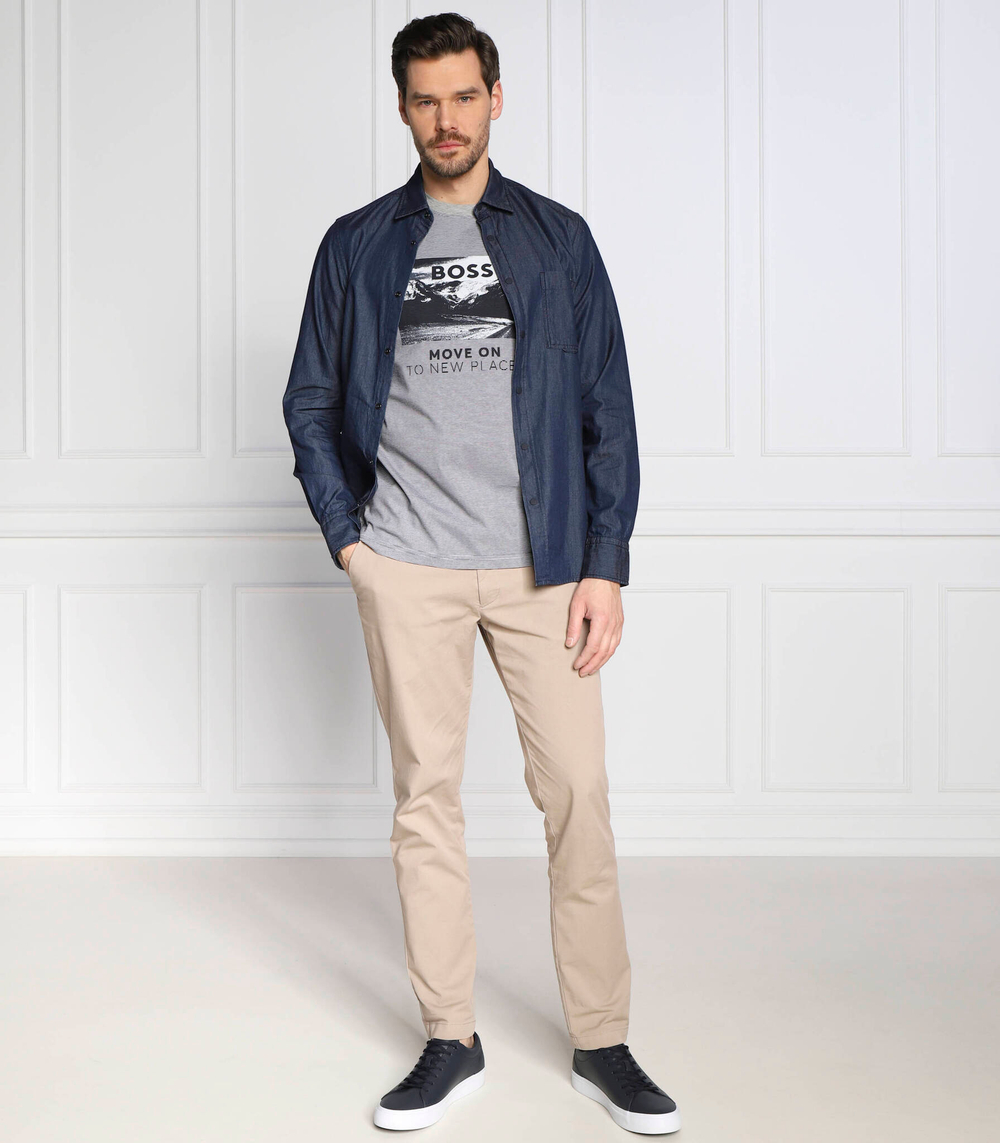 футболка teestripe BOSS ORANGE - серый(50483484)