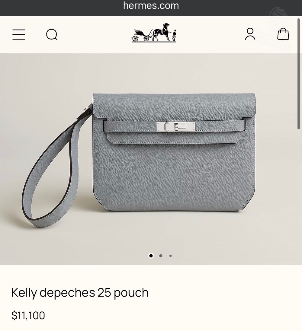 Клатч-Сумка через плечо Hermes Kelly Depeches 25