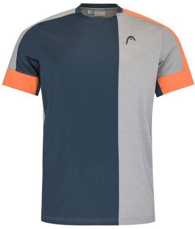 Мужская теннисная футболка Head Padel Tech T-Shirt - grey/orange