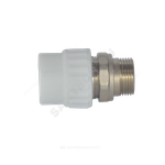 Муфта PP-R комбинированная разъемная белая Дн 20х3/4" НР для радиатора VALFEX 10159120
