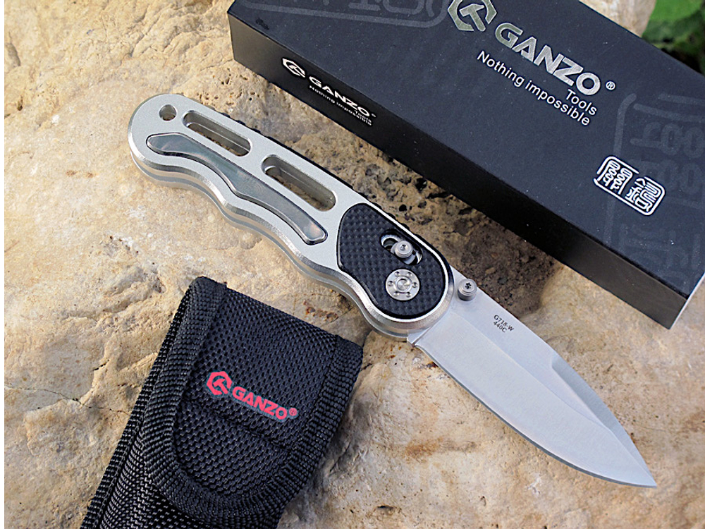Нож складной Ganzo G718 440C (+-58 HRC) -- -