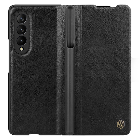 Кожаный чехол от Nillkin для Samsung Galaxy Z Fold 3, с держателем для S Pen, серия Qin Leather