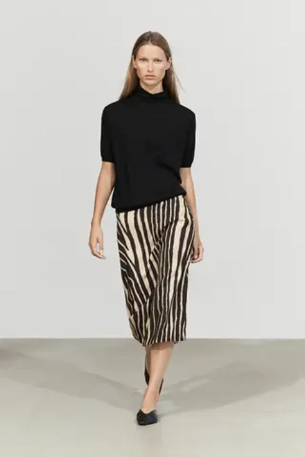 Massimo Dutti Юбка - карандаш, пудрово-бежевый