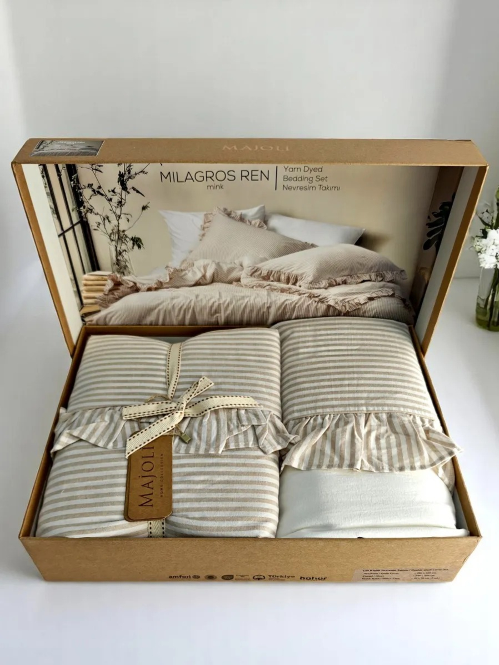 КПБ MAJOLİ Milagros Ren MİNK Евро 200*220-2шт. 240-260, 50*70-2шт. Вар. Хлоп.