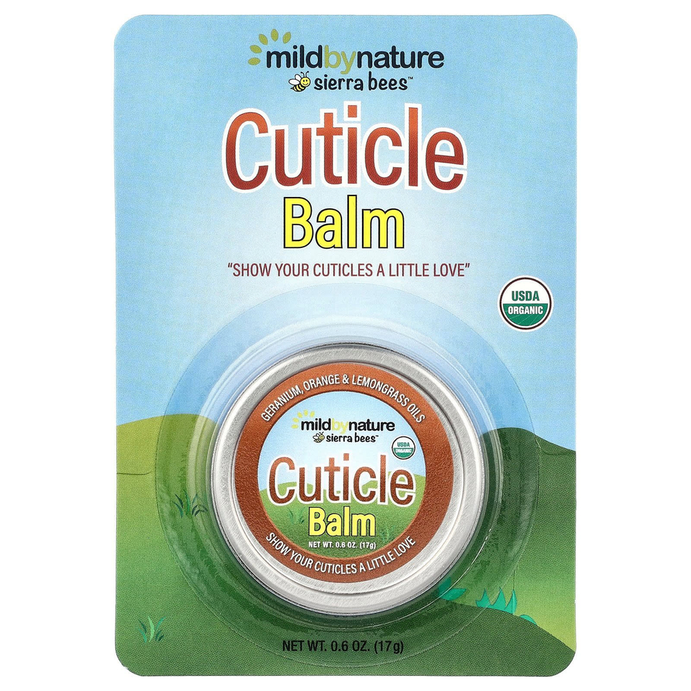 Mild By Nature, Sierra Bees™, бальзам для кутикулы, герань, апельсин и лемонграсс, 17 г (0,6 унции)