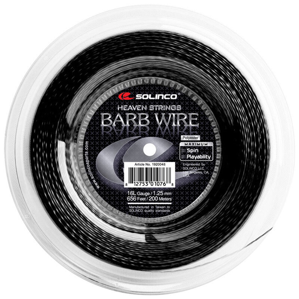 Теннисные струны Solinco Barb Wire (200 m) - черный