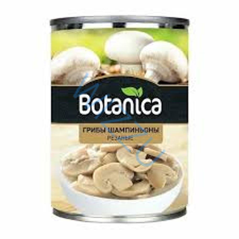 грибы шампиньоны резанные Botanica ж/б 3100 мл