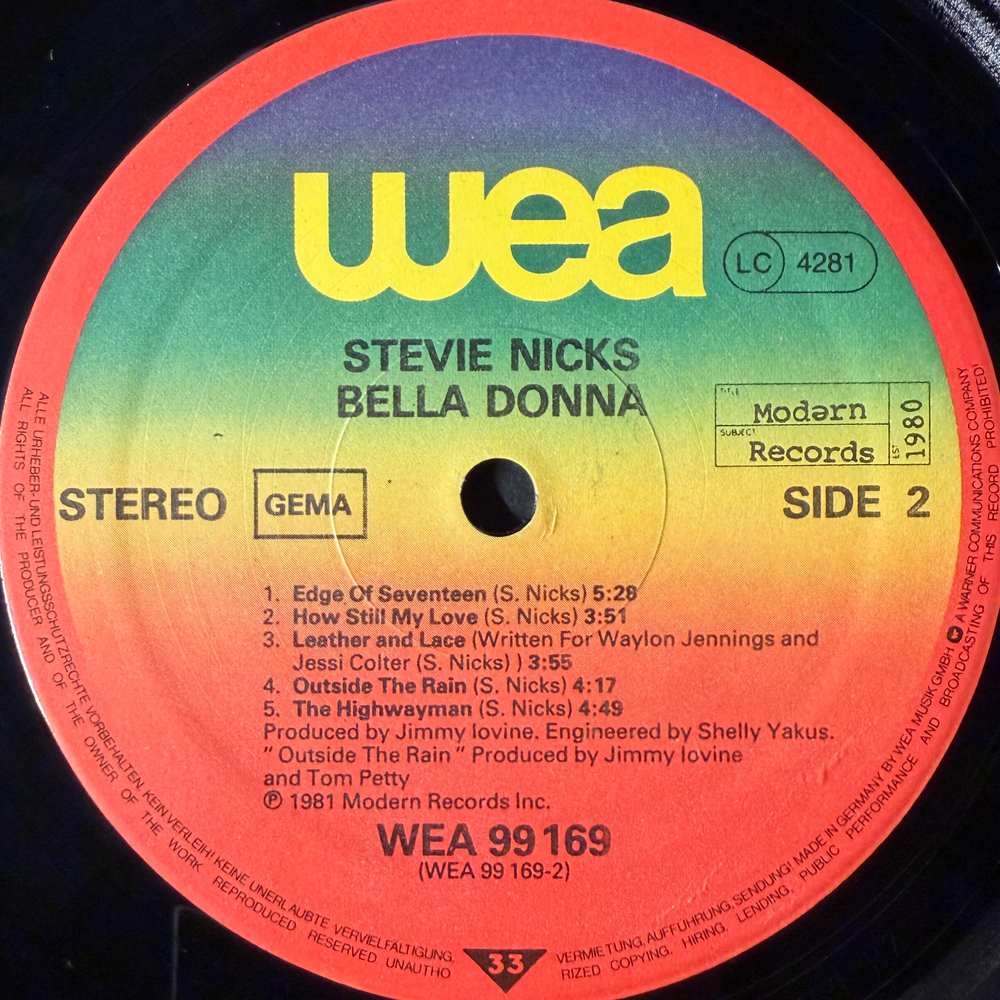 Stevie Nicks - Bella Donna (Германия 1981г.)