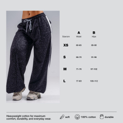 Брюки Baggy Leopard Sweatpants PRIMAL 865 Черный леопард