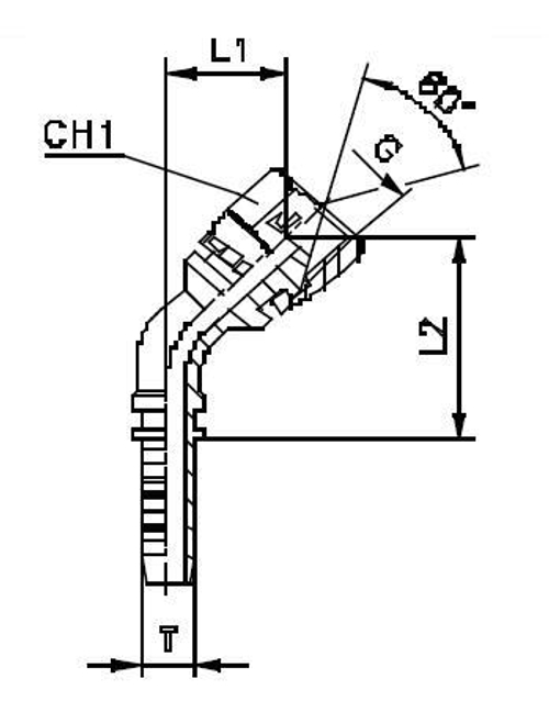 Фитинг DN 10 BSP (Г) 1/4 (45)