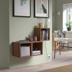 IKEA EKET  (ИКЕА ЕКЕТ)  -  Комбинация навесных шкафов - орех 105x35x70 см
