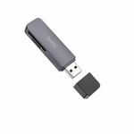 Карт-ридер Hoco HB45 (USB 3.0/карты TF, SD) серый  2в1 скорость передачи  5Gbps