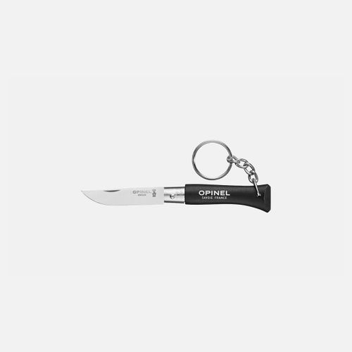 Нож складной Opinel Keychain №04 Dark Brown, брелок, клинок 5см, нержавеющая сталь, рукоять граб, чёрный