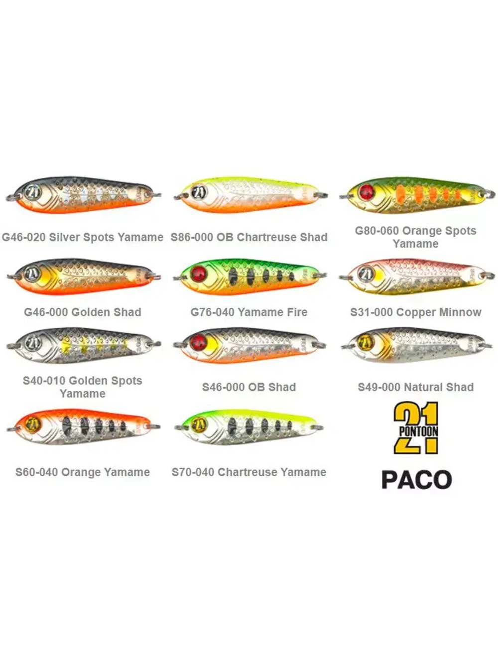 Блесна колебалка PACO, 3/8oz, G80-060, вес(гр) 10,5, (мм) 48