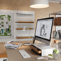 IKEA ELLOVEN  (ИКЕА ЕЛЛОВЕН)  -  Подставка под монитор с ящиком - белый