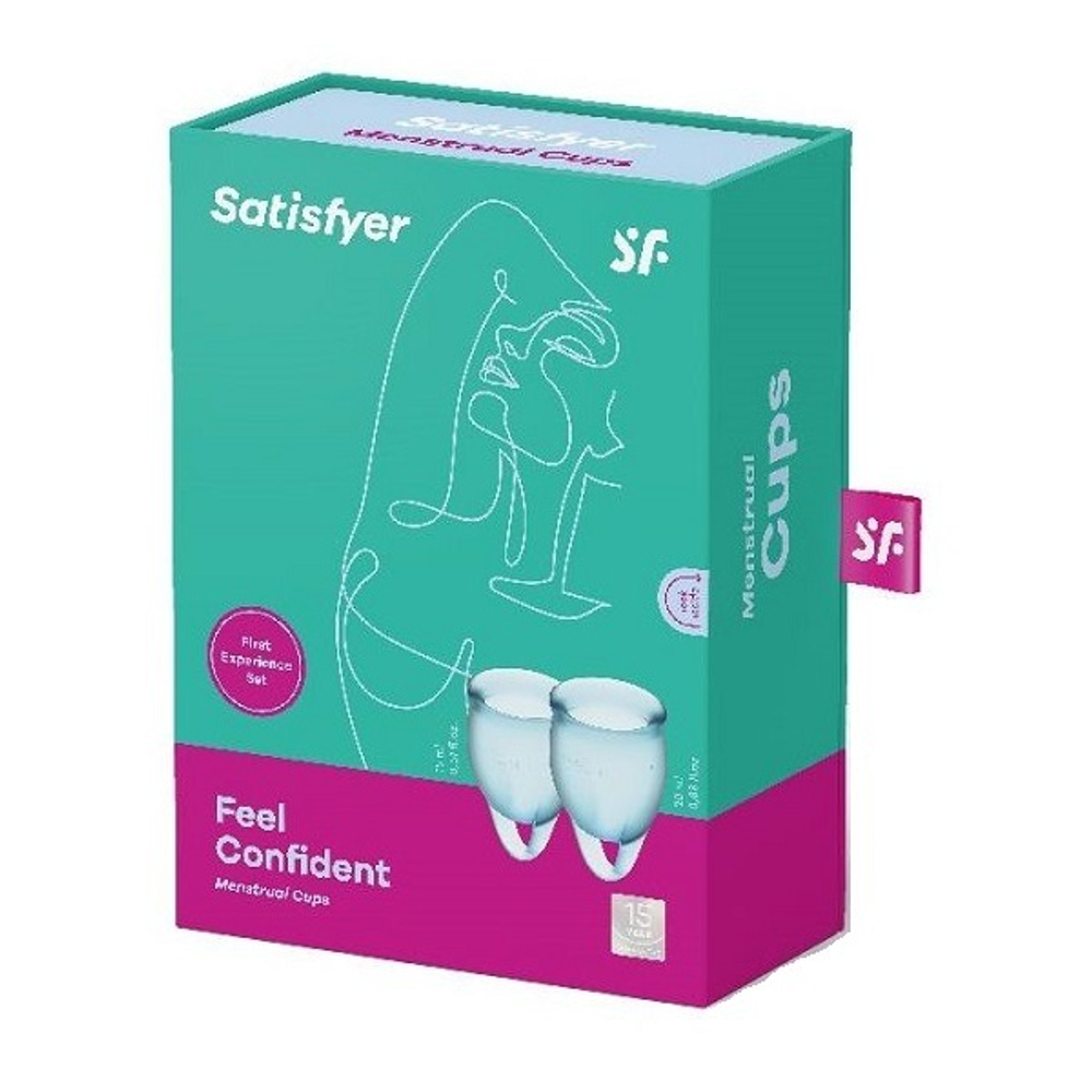 Набор голубых менструальных чаш Satisfyer Feel confident Menstrual Cup
