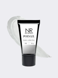 NR Polygel - Полигель для моделирования ногтей 002, прозрачный, 30гр