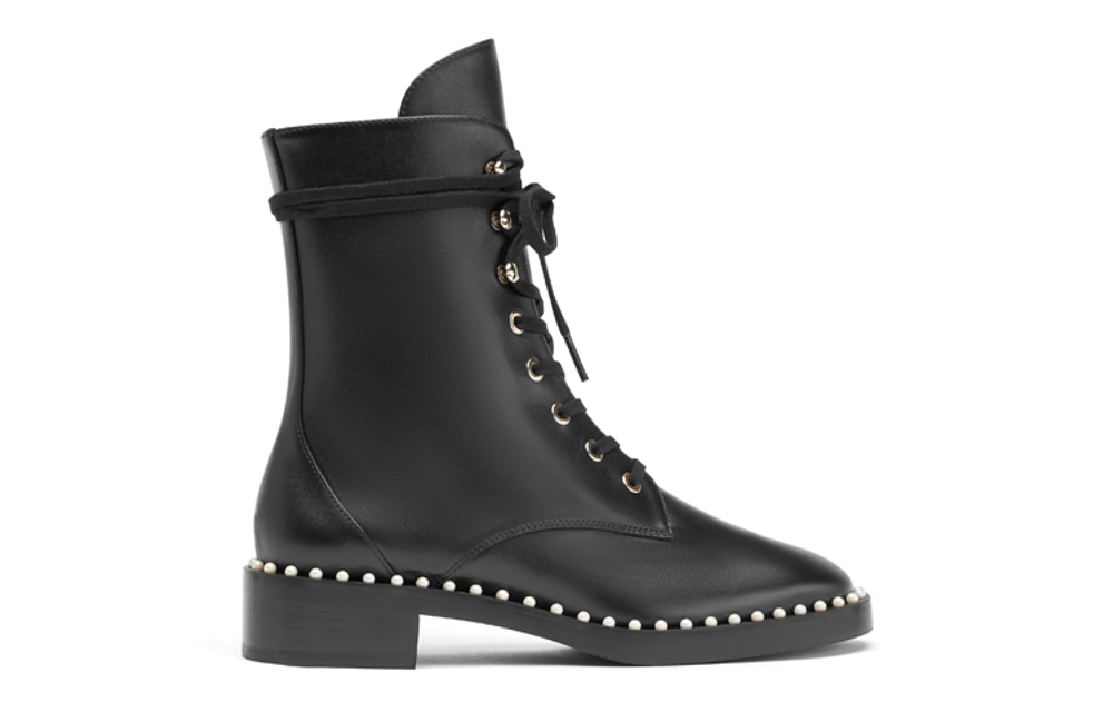 Stuart Weitzman/SW Cow Leather Ankle Boots Women"s Black