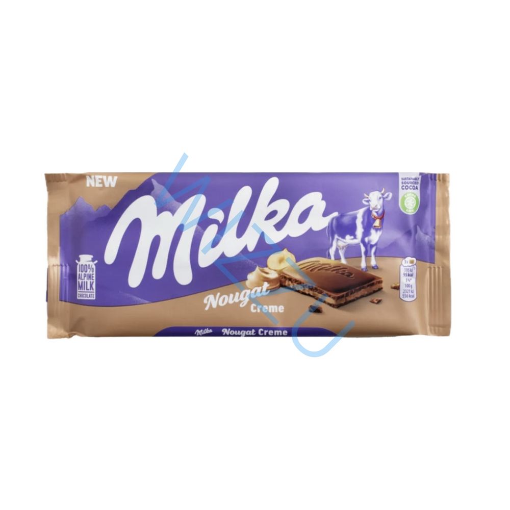 Шоколад молочный Milka Nougat Cream ореховый крем, 85 г