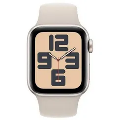 Часы Apple Watch SE, 2024, 44 мм, алюминий цвета «сияющая звезда», ремешок Sport Band цвета «сияющая звезда»