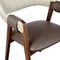 Стул Heron, орех, бежевое букле, коричневая экокожа