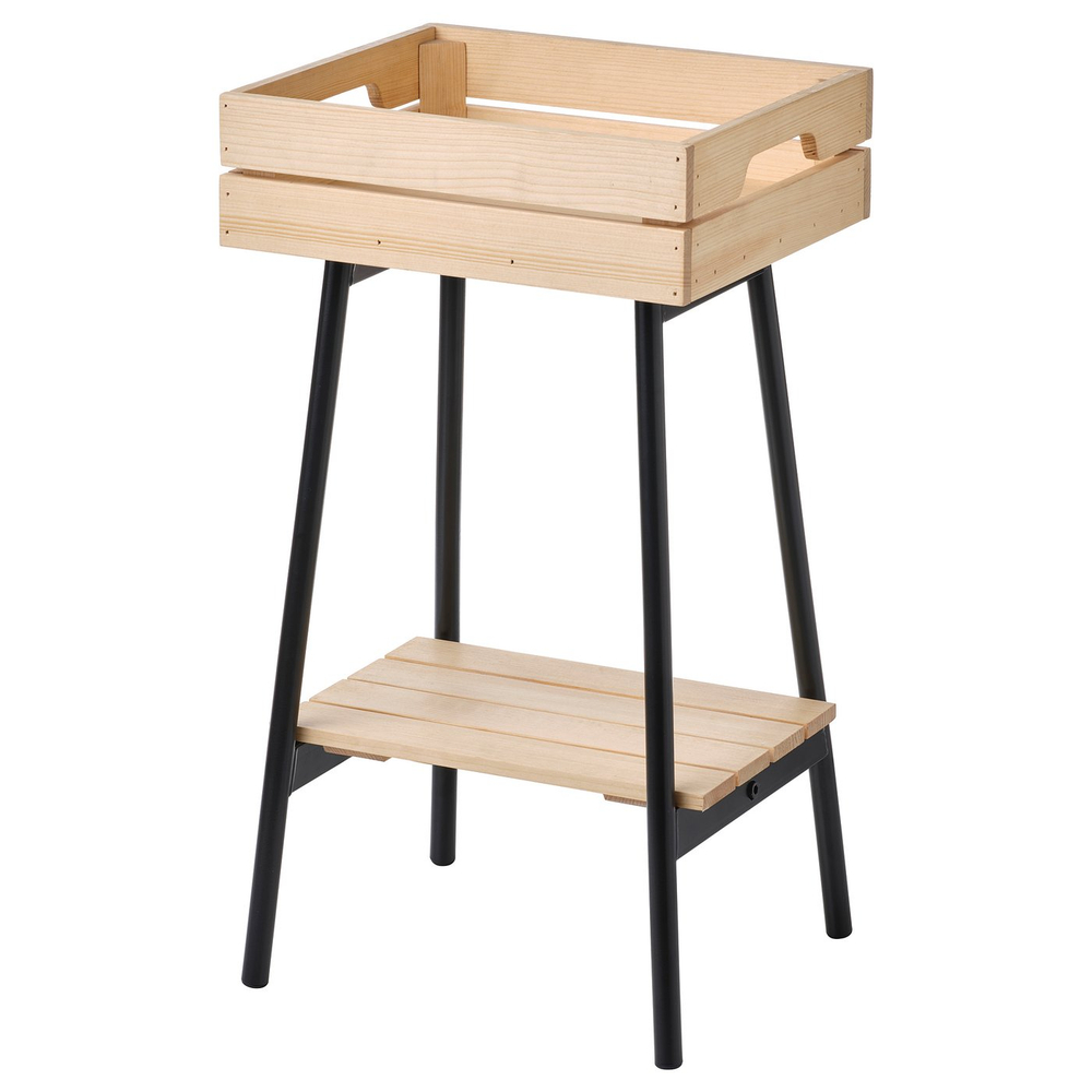 IKEA VANILJSTÅNG  (ИКЕА ВАНИЛЙСТОНГ)  -  Подставка для растения - сосна/чёрный 55 см