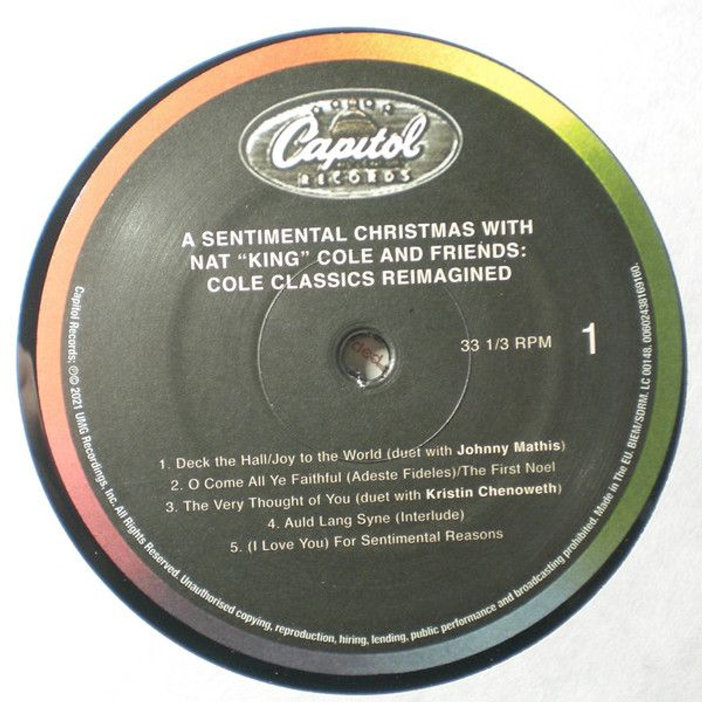 Nat King Cole — A Sentimental Christmas (LP)