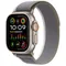 Часы Apple Watch Ultra 2, 2024, 49 мм, титан натурального цвета, ремешок Trail цвета «зелёный/серый»