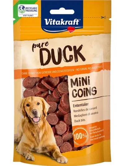 Утка для собак, мини-монеты Pure Duck, 80 г