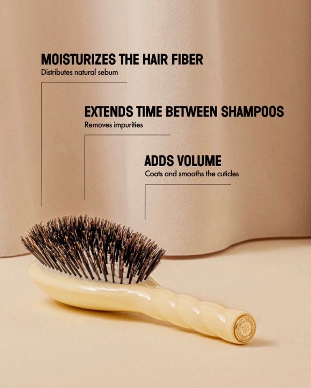 La Bonne Brosse Массажная расческа для волос N 01 Universal Hair Care Brush - Emerald Green