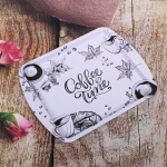 Поднос жестяной «Coffee time» 24,5*19,5см, белый