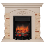 Каминокомплект Real Flame Neapolis WT с очагом Fobos Lux Black RC