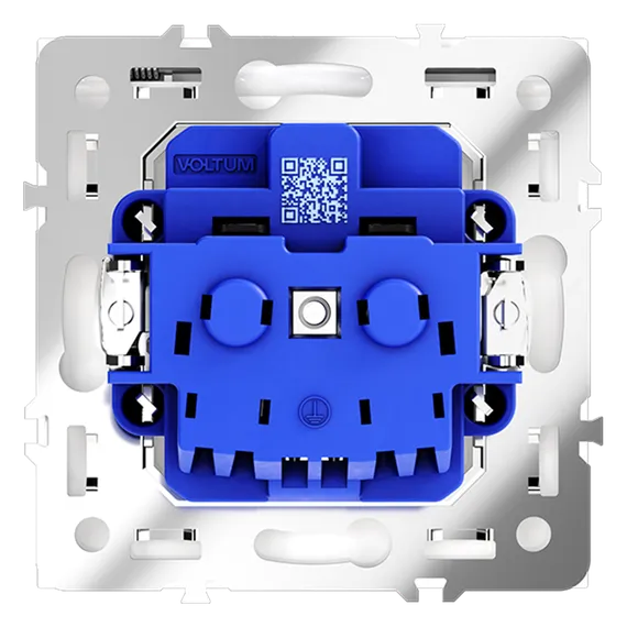 Розетка с крышкой Voltum S70 Белый глянцевый VLS040301