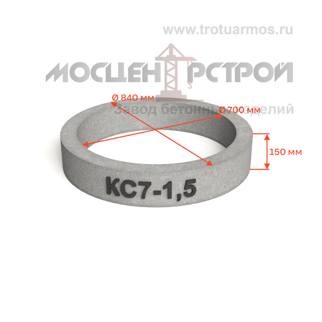 Кольцо доборное колодезное КС7-1,5