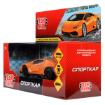 Модель ин. мет. "Спорткар" 12см, двери, багаж., коробка 2210C0153-R (Технопарк)