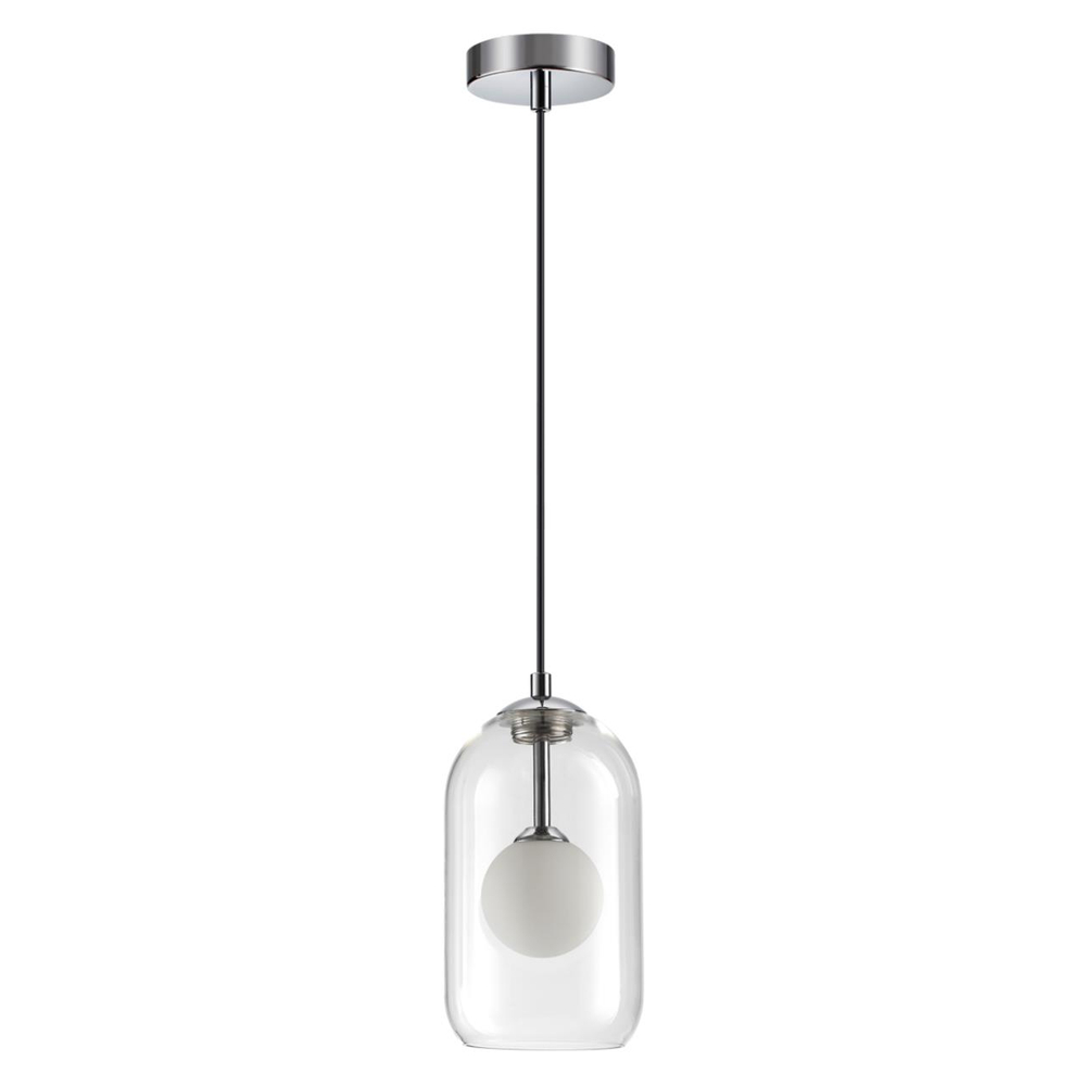 4953/1 PENDANT ODL22 000 хром/ белый/прозрачный/стекло Подвес G9 1*40W LOSTAR