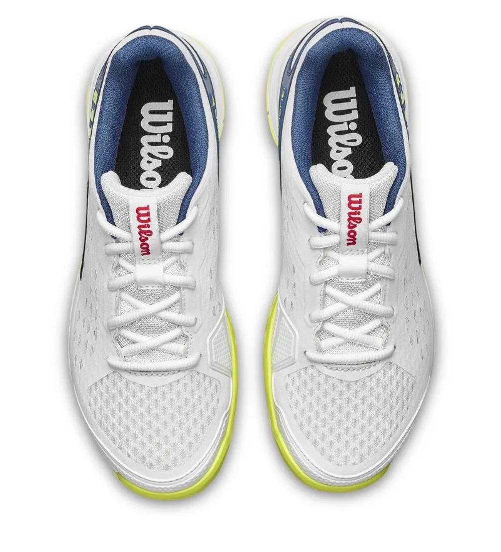 Детские теннисные кроссовки Wilson Rush Pro JR L - snow white/snow white/ensign blue