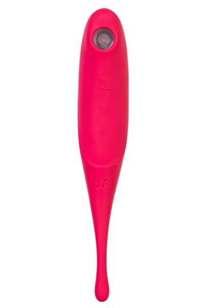 Красный вакуум-волновой стимулятор клитора Satisfyer Twirling Pro (Цвет: красный)