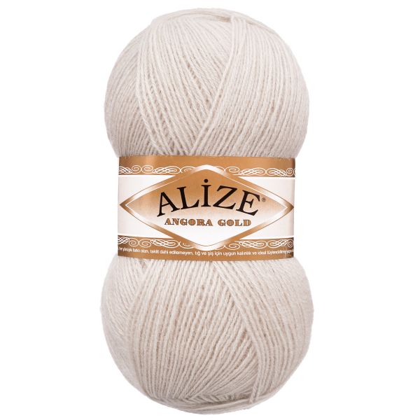 Пряжа Alize (Ализе) Angora Gold / уп.5 мот. по 100 г, 550м, 067 экрю A