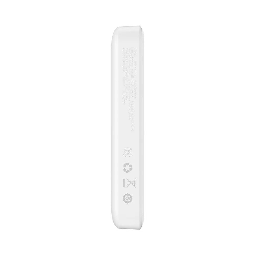 Внешний аккумулятор с магнитом повербанк Power Bank 10000mAh 20W белый Magnetik Mini Wireless BASEUS