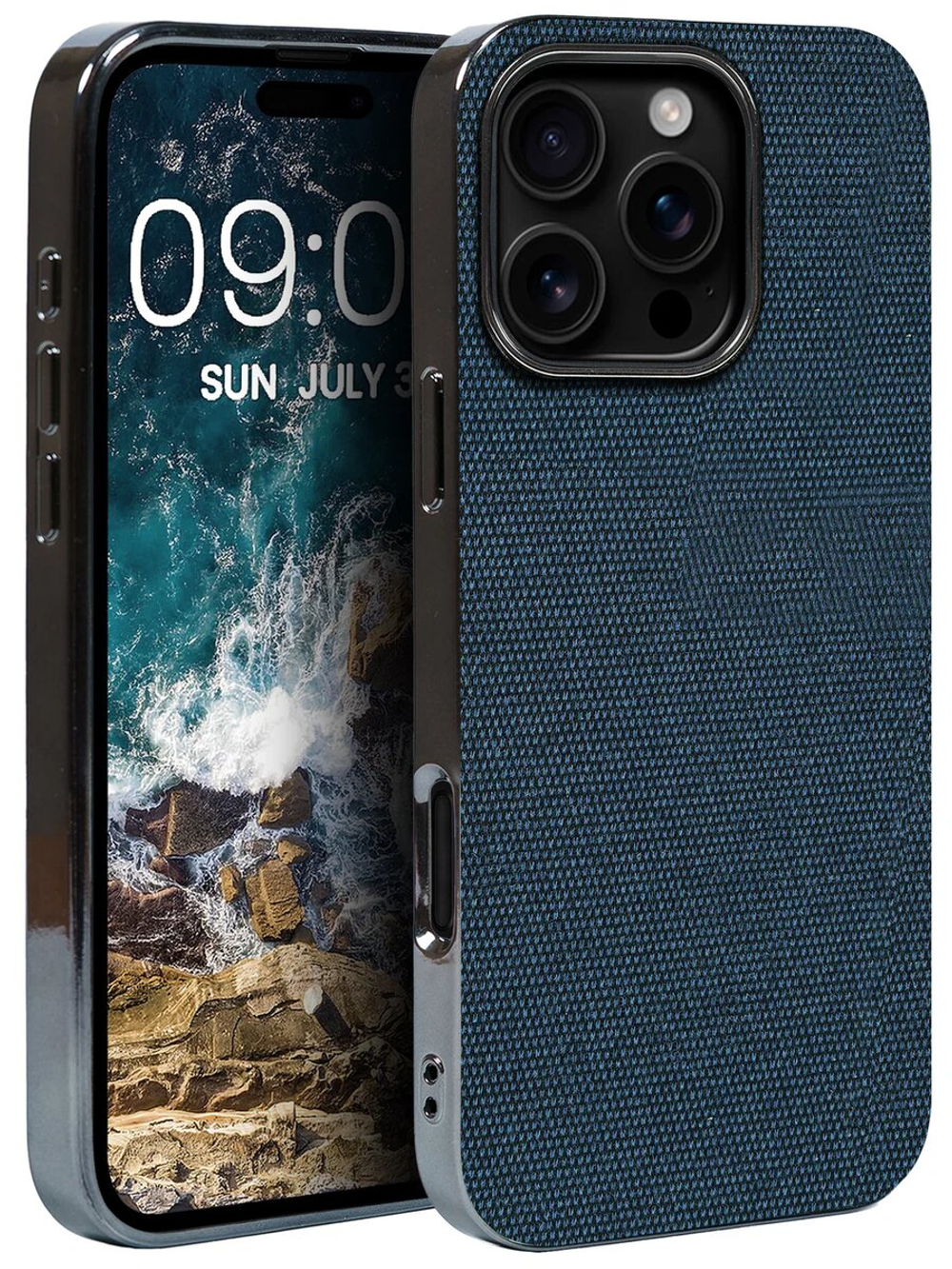 Дизайнерский чехол для IPHONE 16 PRO с мягкой тканевой поверхностью