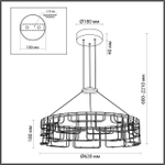Подвесная светодиодная люстра Odeon Light ZAHA 7059/44L