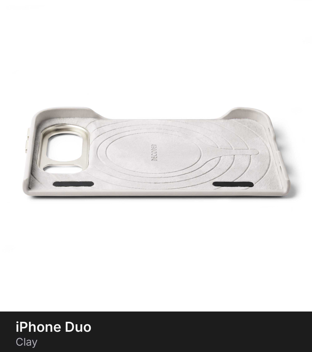 Чехол Decoded Leather Case для iPhone Duo Clay