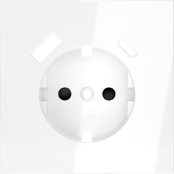Накладка для розетки с заземлением и защитными шторками, с USB A+C, S70 (белый глянцевый)