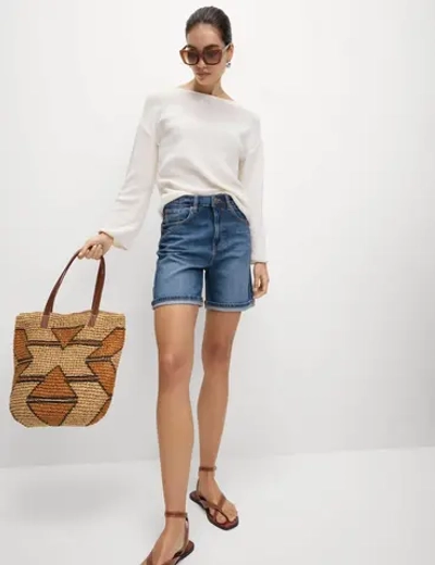 Джинсовые шорты в стиле бойфренд MARKS&SPENCER