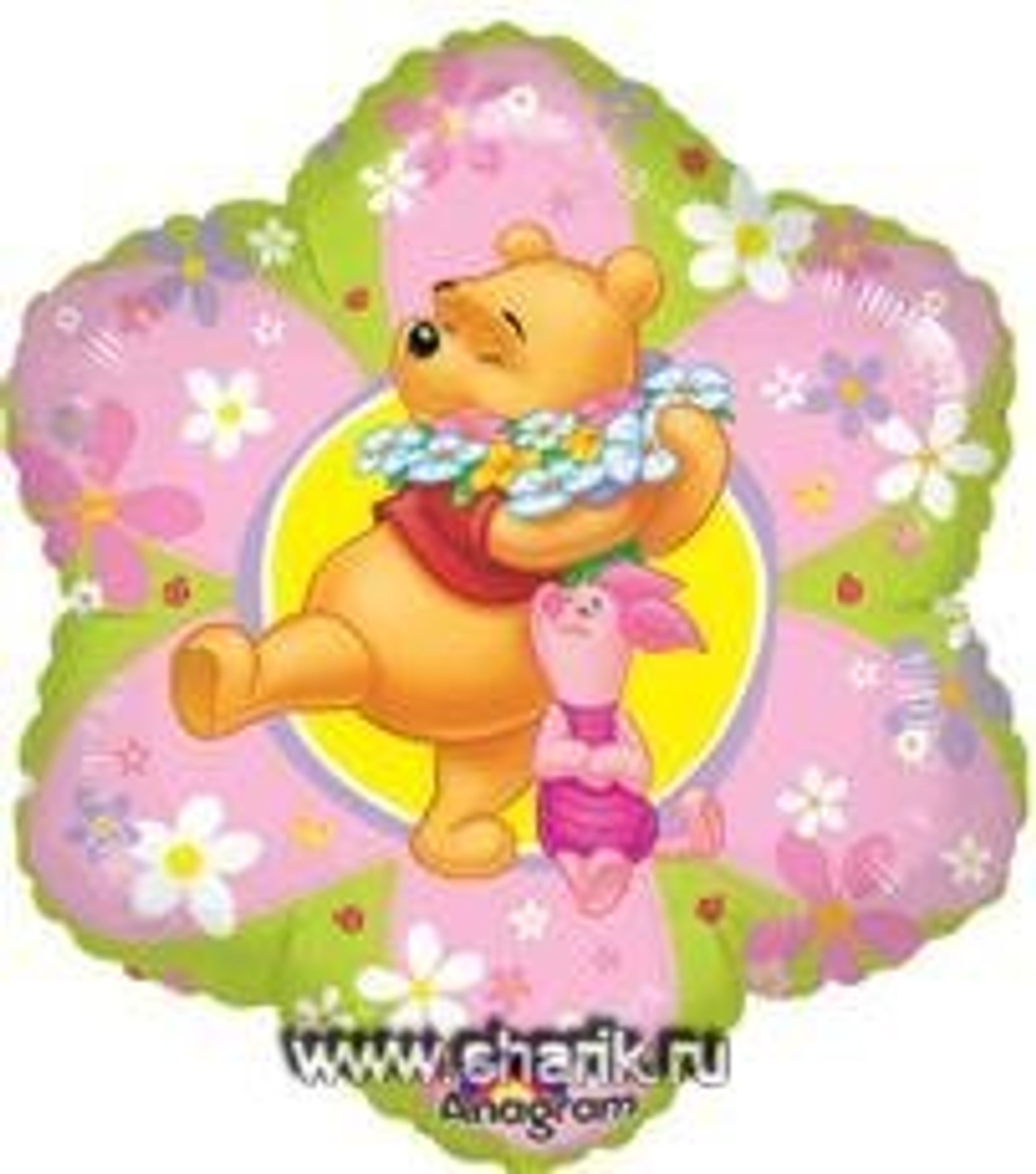 А 18" Винни и Пятачок в цветке S60