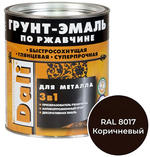 Грунт-эмаль по ржавчине Dali 3 в 1, глянцевая, 2 л, коричневая (RAL 8017), 19584