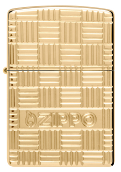 Зажигалка ZIPPO Armor с покрытием Глянцевая латунь | High Polish Brass, латунь/сталь, золотистая, 38