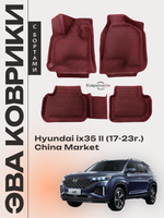 Автомобильные коврики ЭВА с бортами для Hyundai ix35 II (17-23г.) China Market