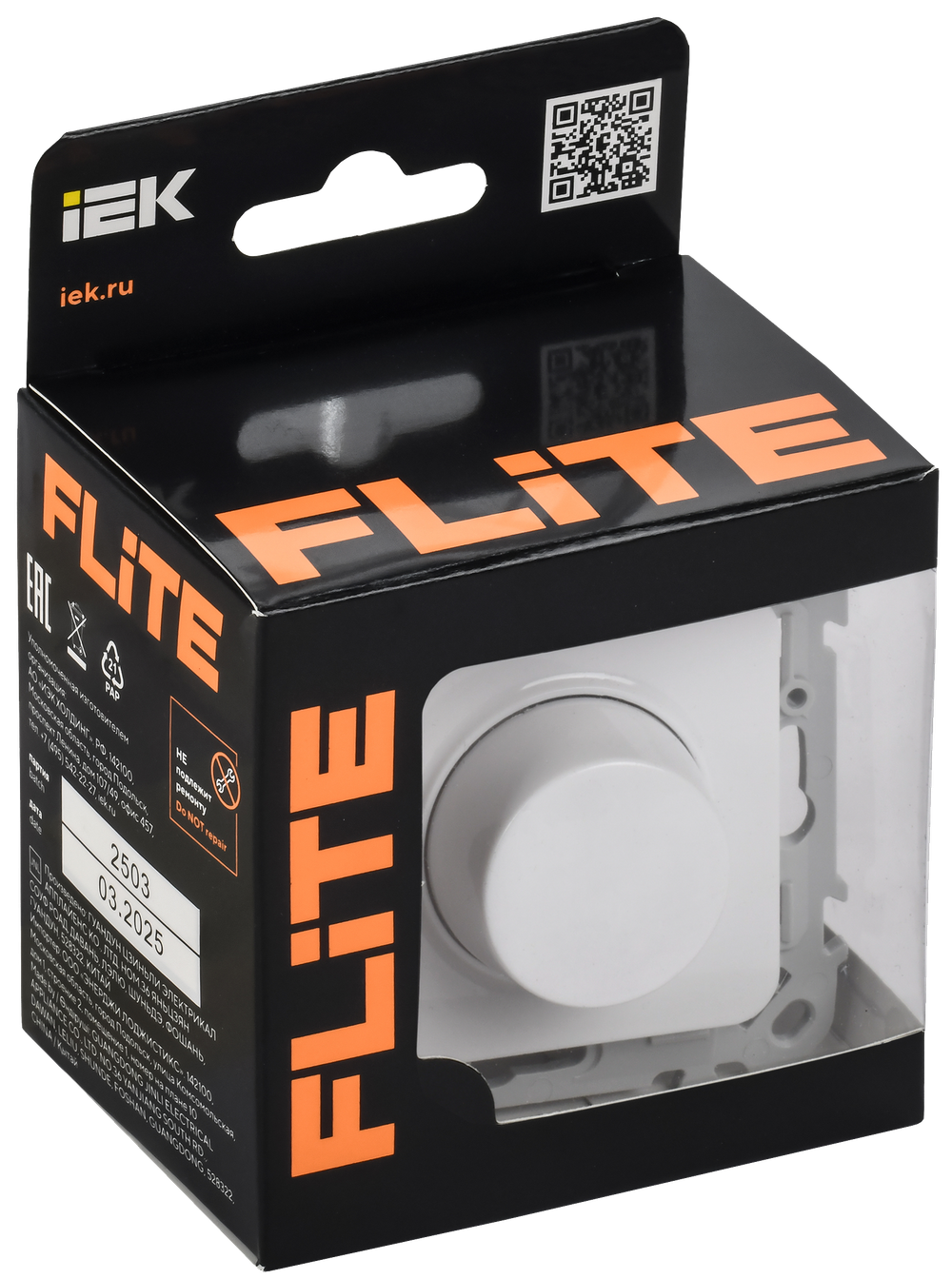 FLITE Светорегулятор проходной 1-10В 40мА СС36-5-1-ФлБ белый IEK